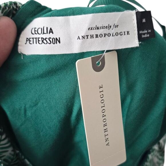 NWT Cecilia Pettersson by Anthropologie sz M Palm Swing Tube Top crop tropical - Picture 3 of 4
